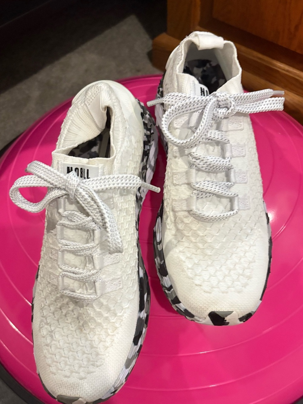 Nobull all day Knit Sneakers with Black & White Patterned Sole - Picture 1 of 8